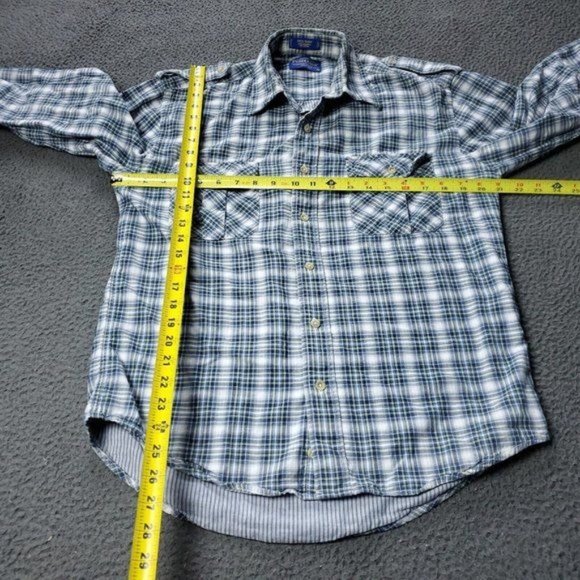 Pendleton Cotton Deck Plaid Button Shirt Multicolor Mens M Medium Long Sleeve - Picture 7 of 7